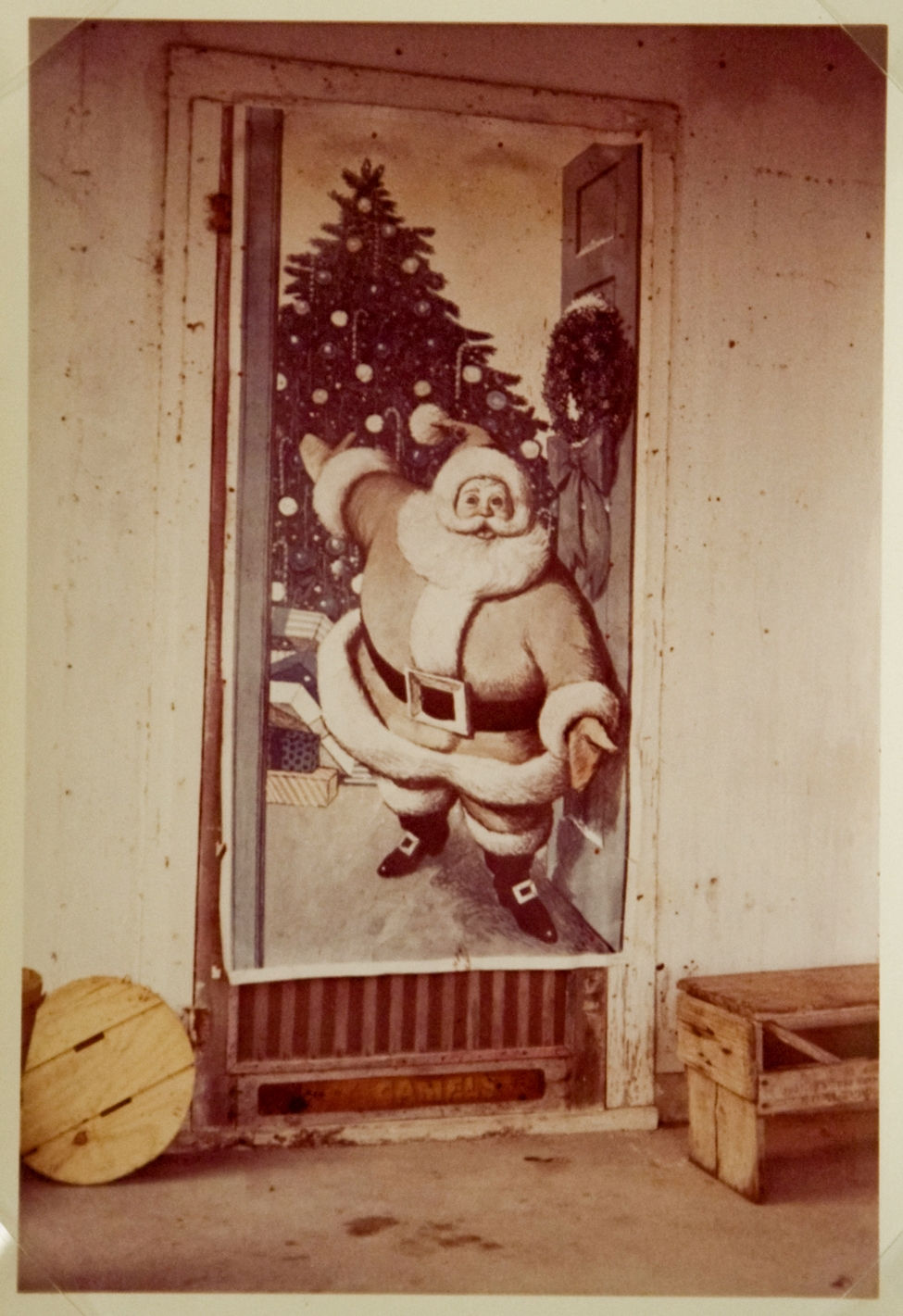 William Eggleston, Untitled (Santa Claus Print Covering Door), 1970
