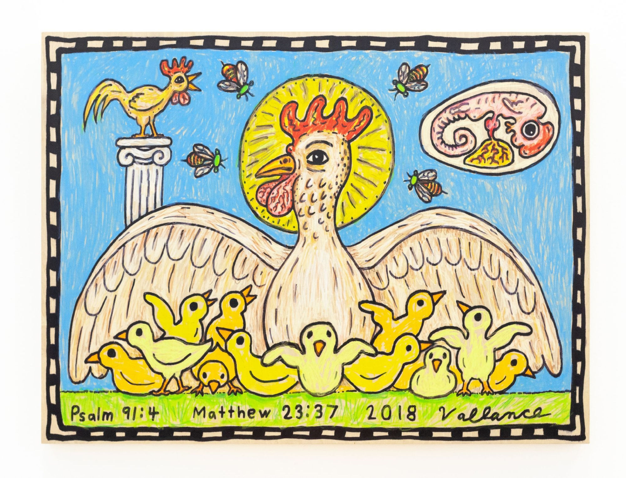 Jeffrey Vallance, Mother Hen God, 2018