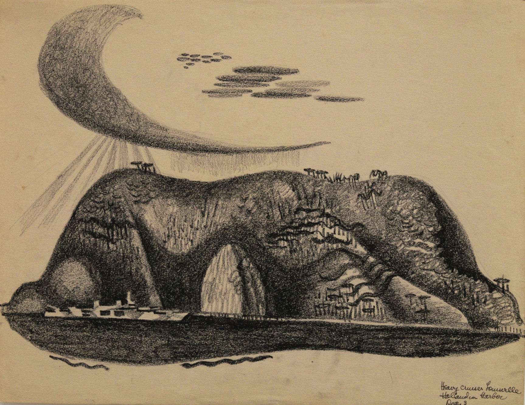 Lawrence Halprin, Heavy Cruiser, Louisville, Hollandia Harbor, Dec 3, 1944