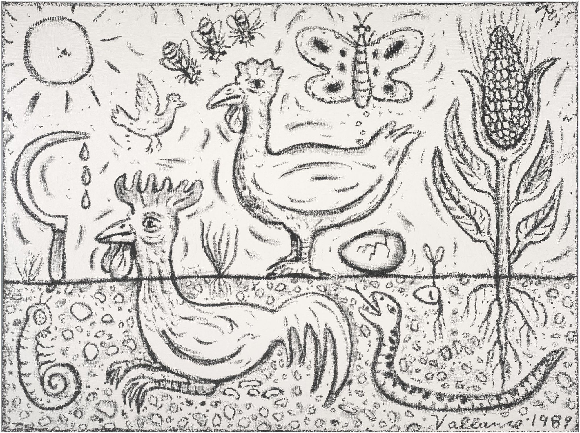 Jeffrey Vallance, Corn Sacriface (From the Series Poultry Mythology), 1989