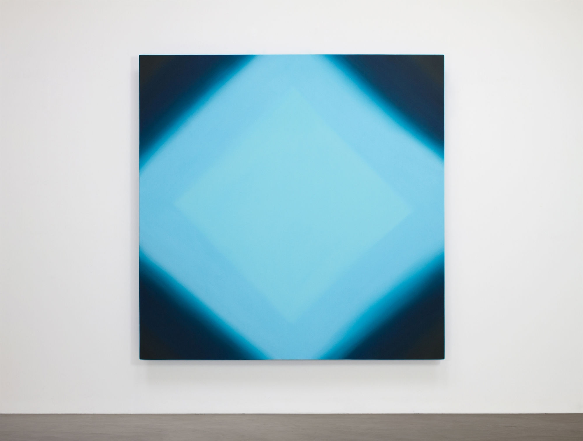 Ruth Pastine, Blue Orange 4-S7272 Square Diamond (Blue Orange/Prussian) for Malevich, Present Tense Series, 2015