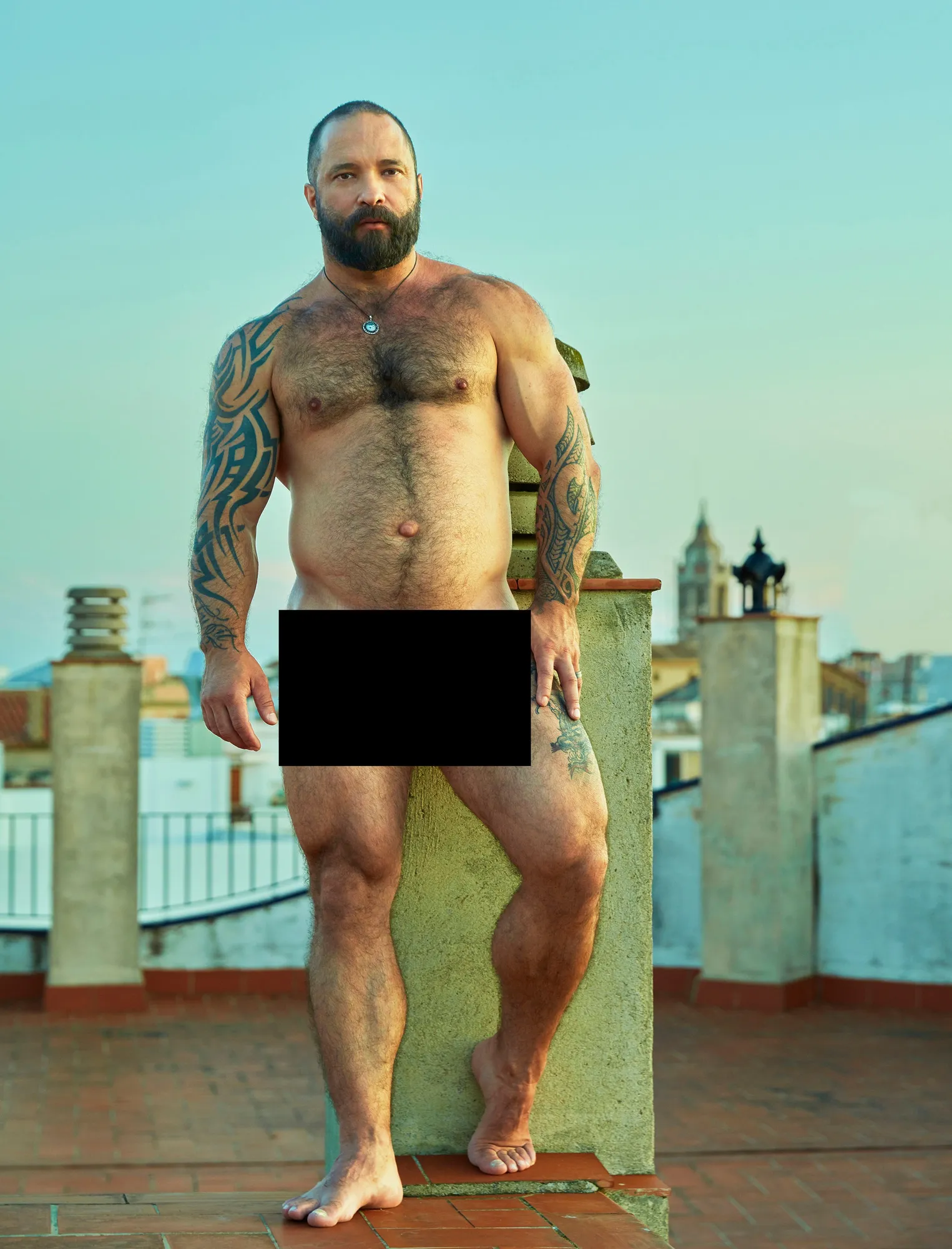 Blake Little, Pablo on Rooftop, Sitges, 2019
