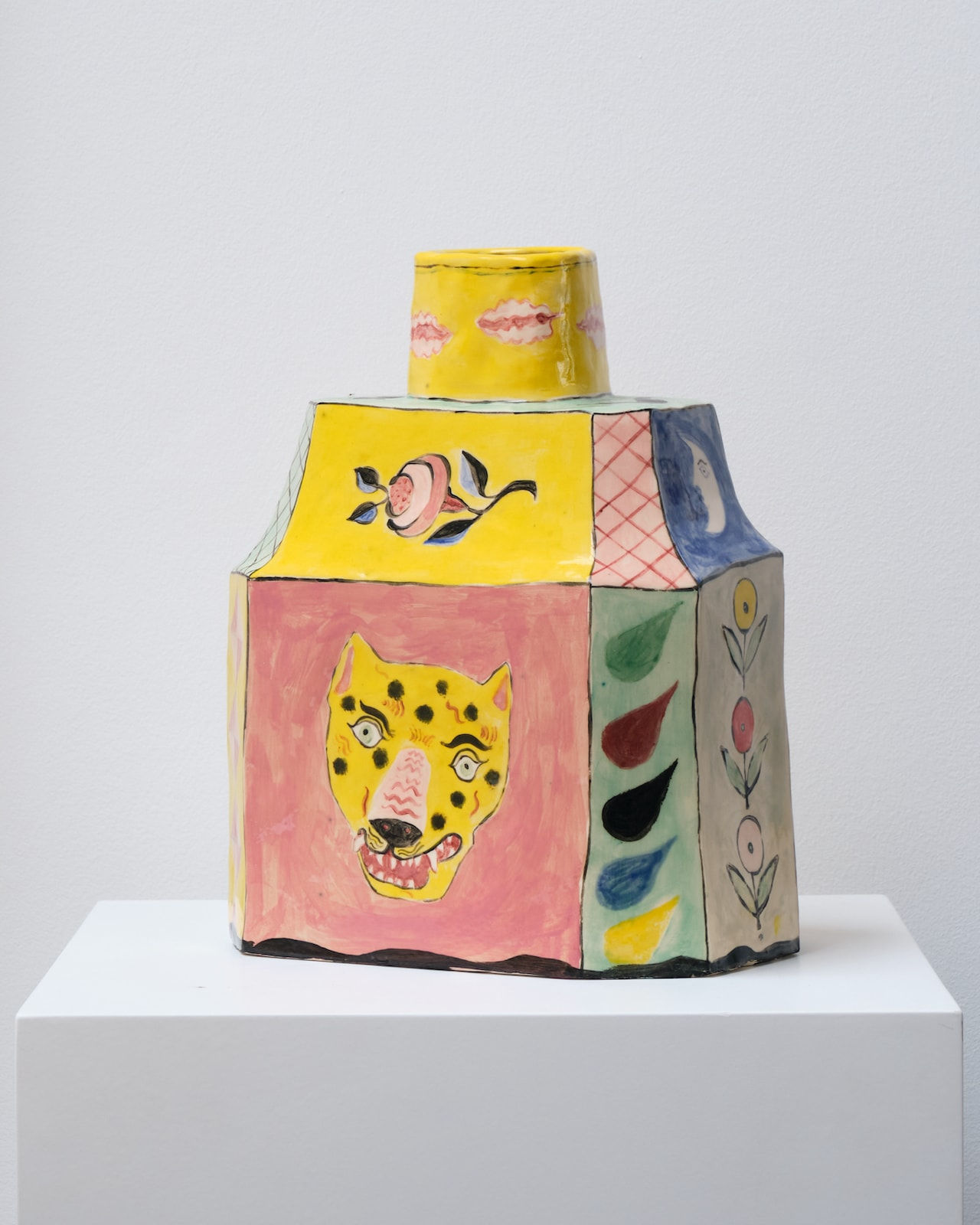 Claudia Rankin, Large Caddy with Horse and Leopard Mask