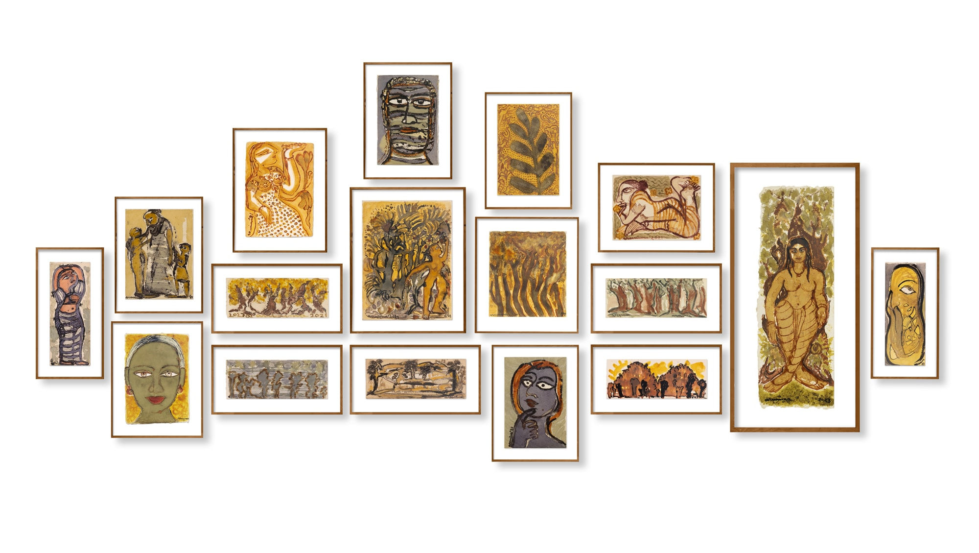 Arunima Choudhury, Thinker; Mother; Pujarini; Face; Life is Beautiful; The Thinker; Under a Tree; Lady Astounded; Face; The Spring; The Setting Sun; Dancing Trees; Trees; Monsoon; Late Autumn Afternoon; Face; Morning Sun, 2015 - 2023