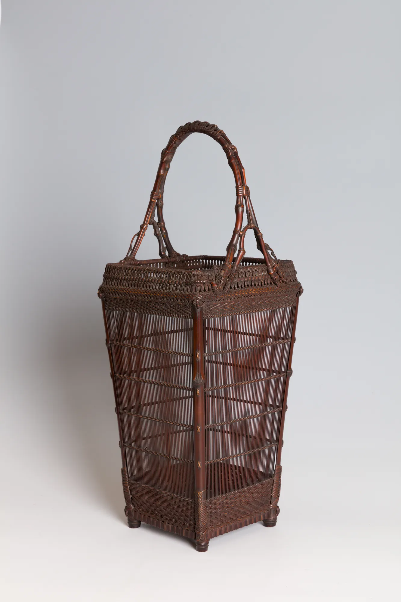 Maeda Chikubosai I, Square Handled Flower Basket, 1940–1945