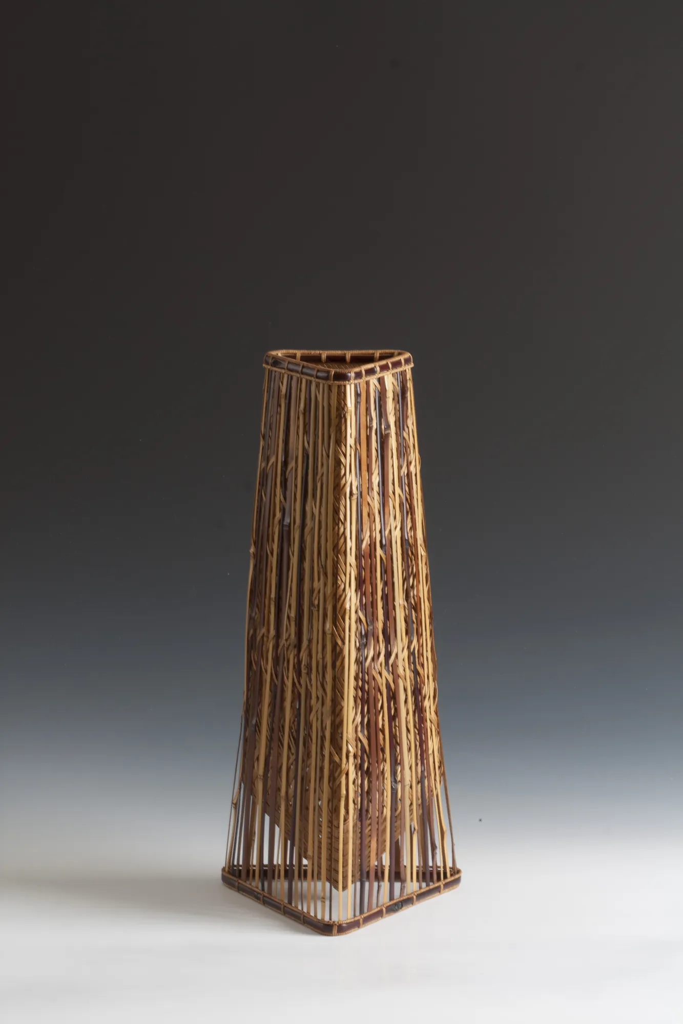 Tsujimura Ichirō, “Bamboo Shower” Triangular Flower Basket, 2010