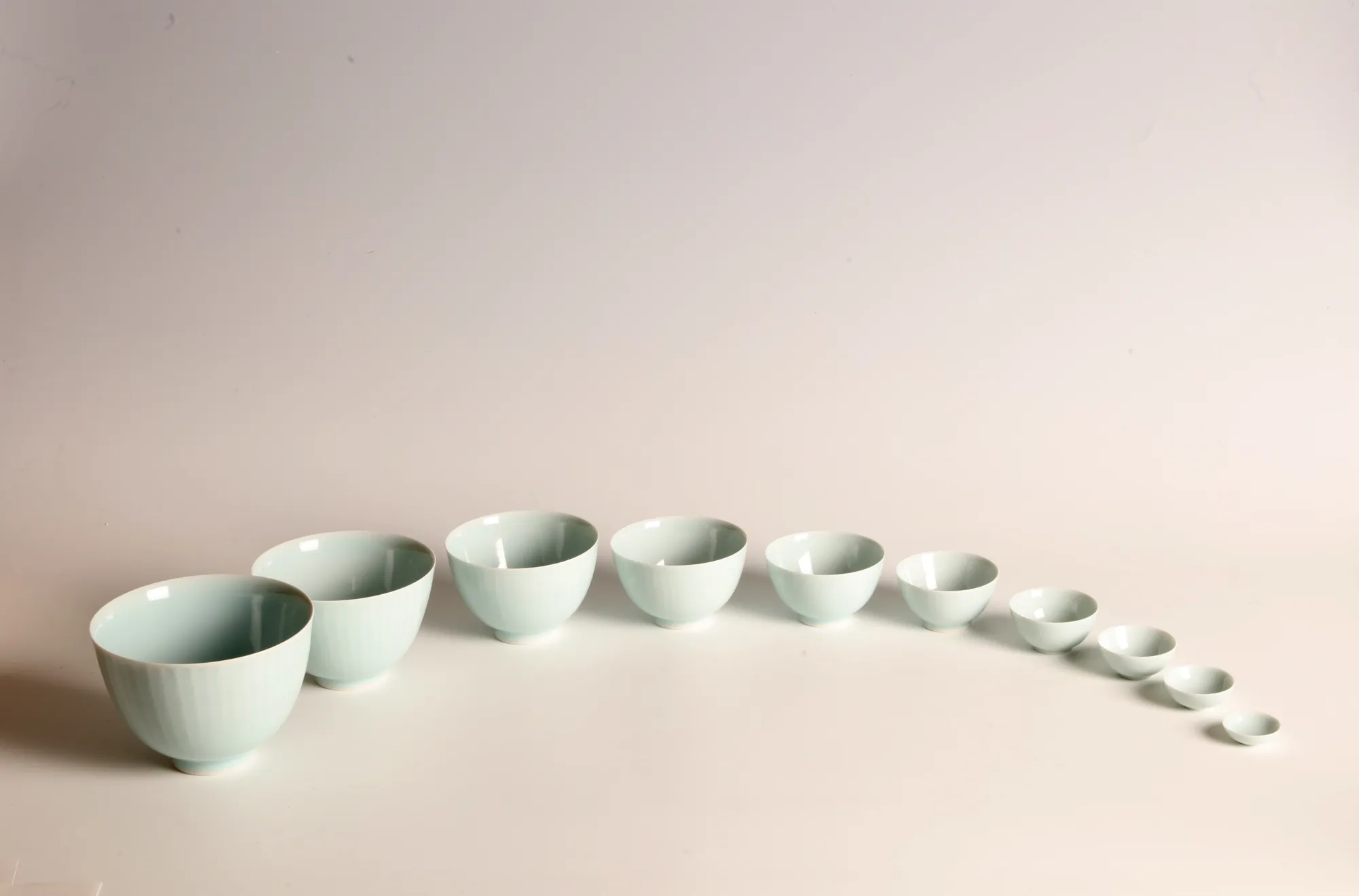 Yagi Akira, Set of Ten Tiered Bowls, 1990s
