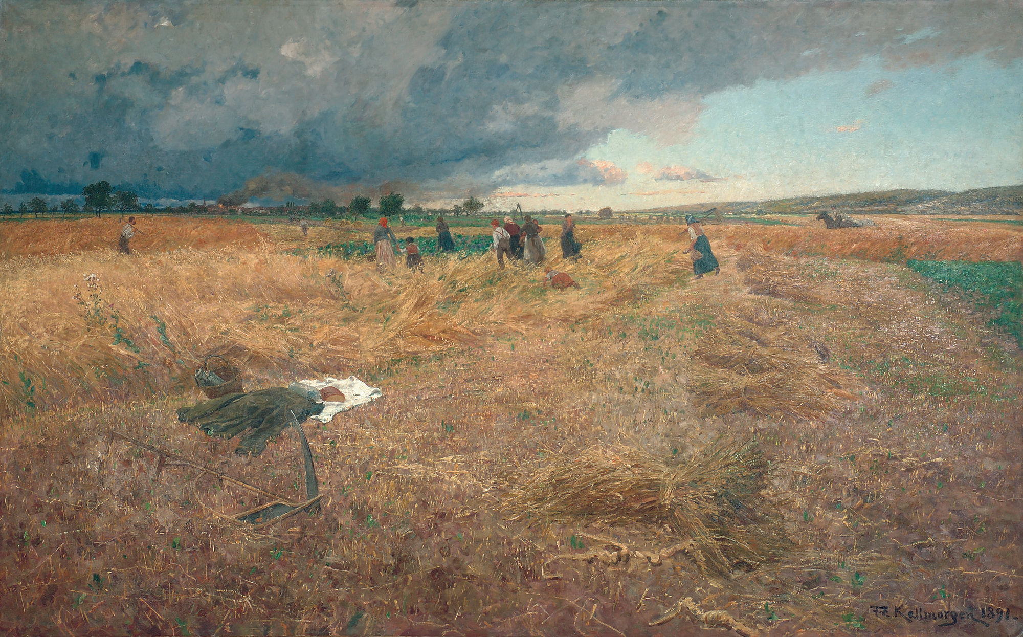 Friedrich Kallmorgen, Der Dorfbrand, 1891