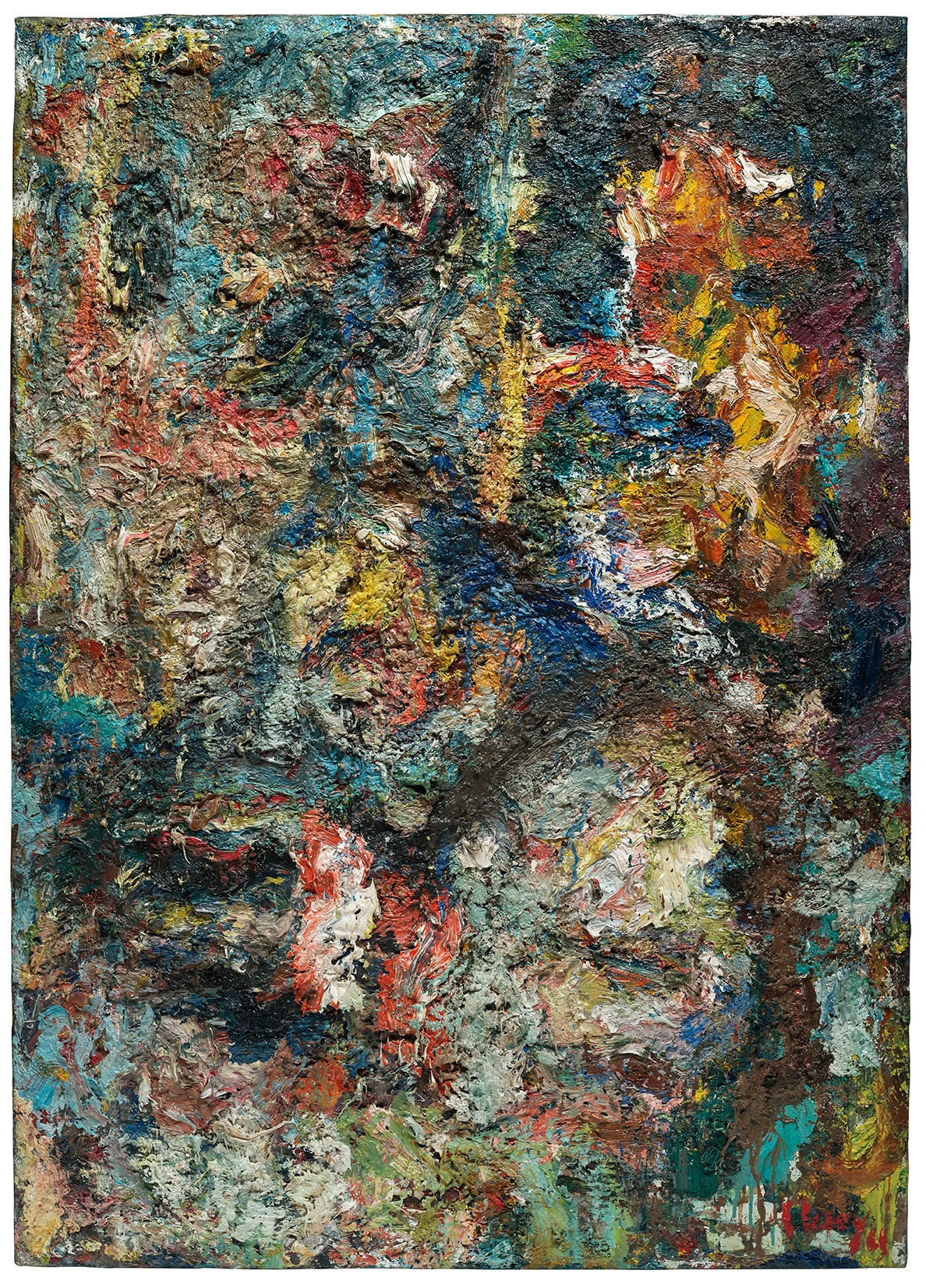 Eugene Leroy, Composition (Visages), 1968