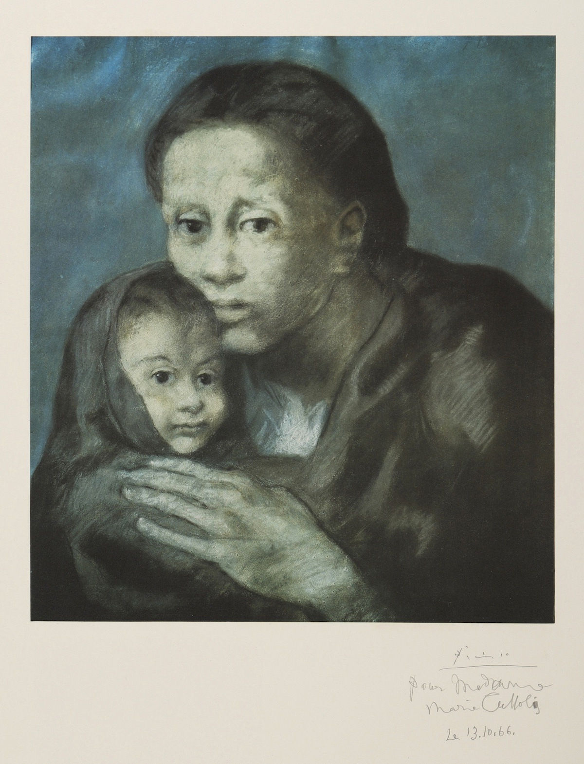 Pablo Picasso, Mère et enfant au fichu, 1966