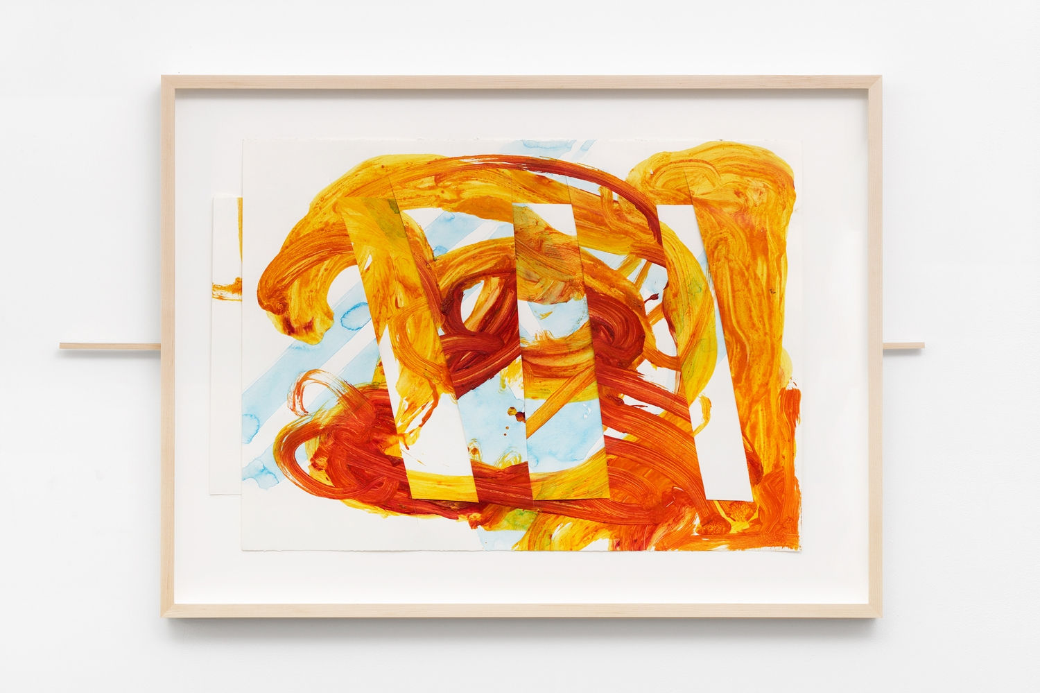 Mark Di Suvero Untitled (sliding drawing) Acrylique sur papier, dessin glissé (2 feuilles) 56 x 69 cm 22.05 x 27.17 in