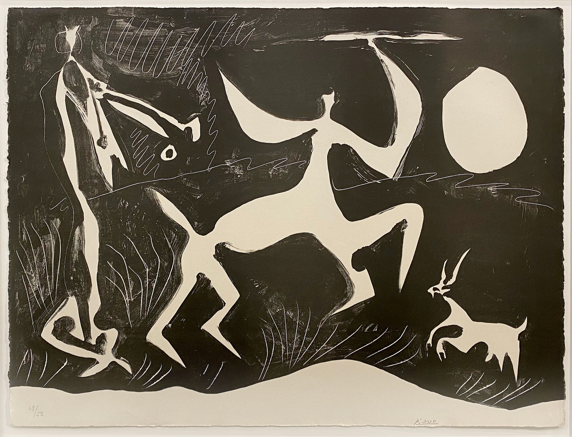 Pablo Picasso, Centaure dansant, fond noir, 1948