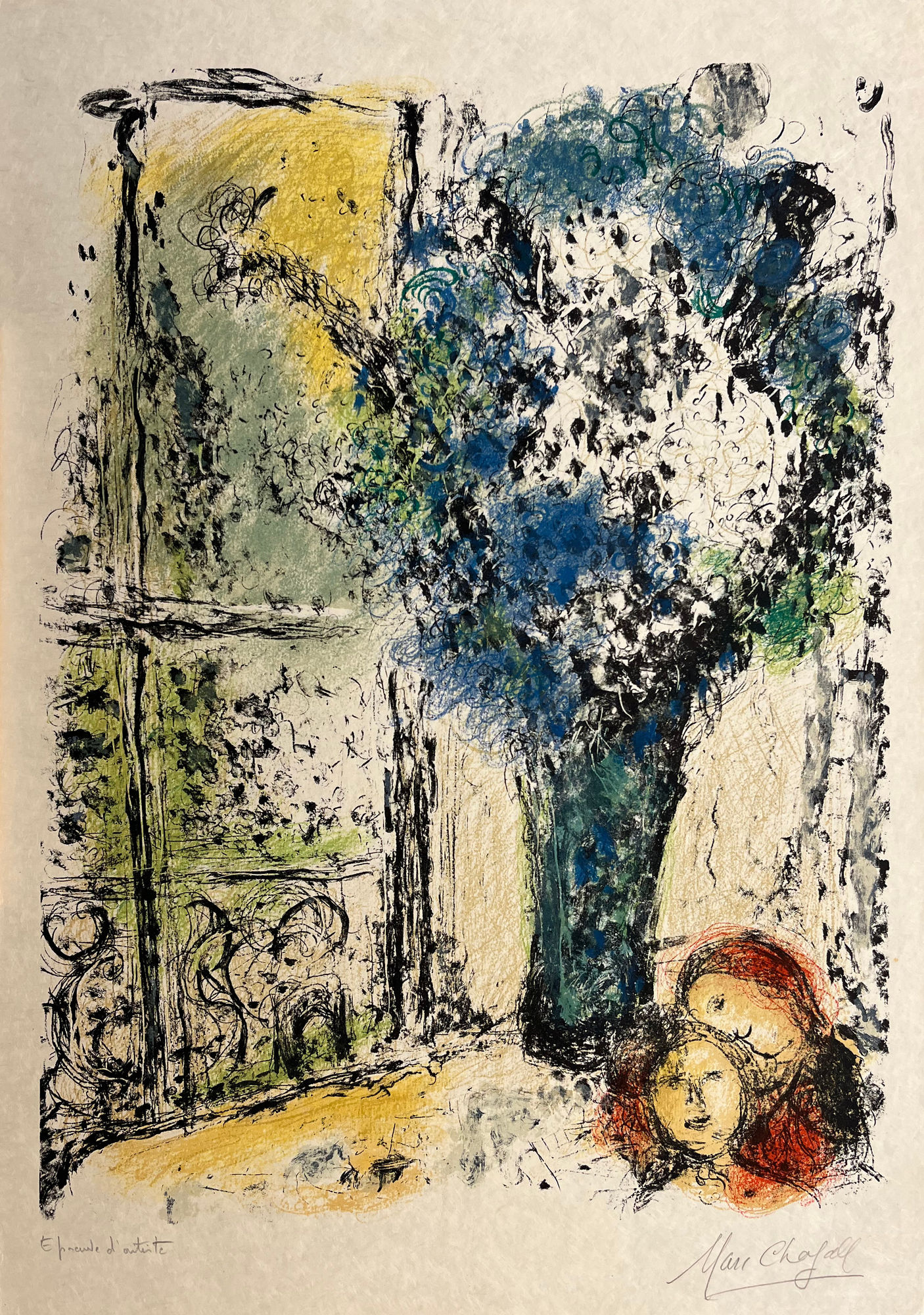 Marc Chagall, Le bouquet bleu, 1974