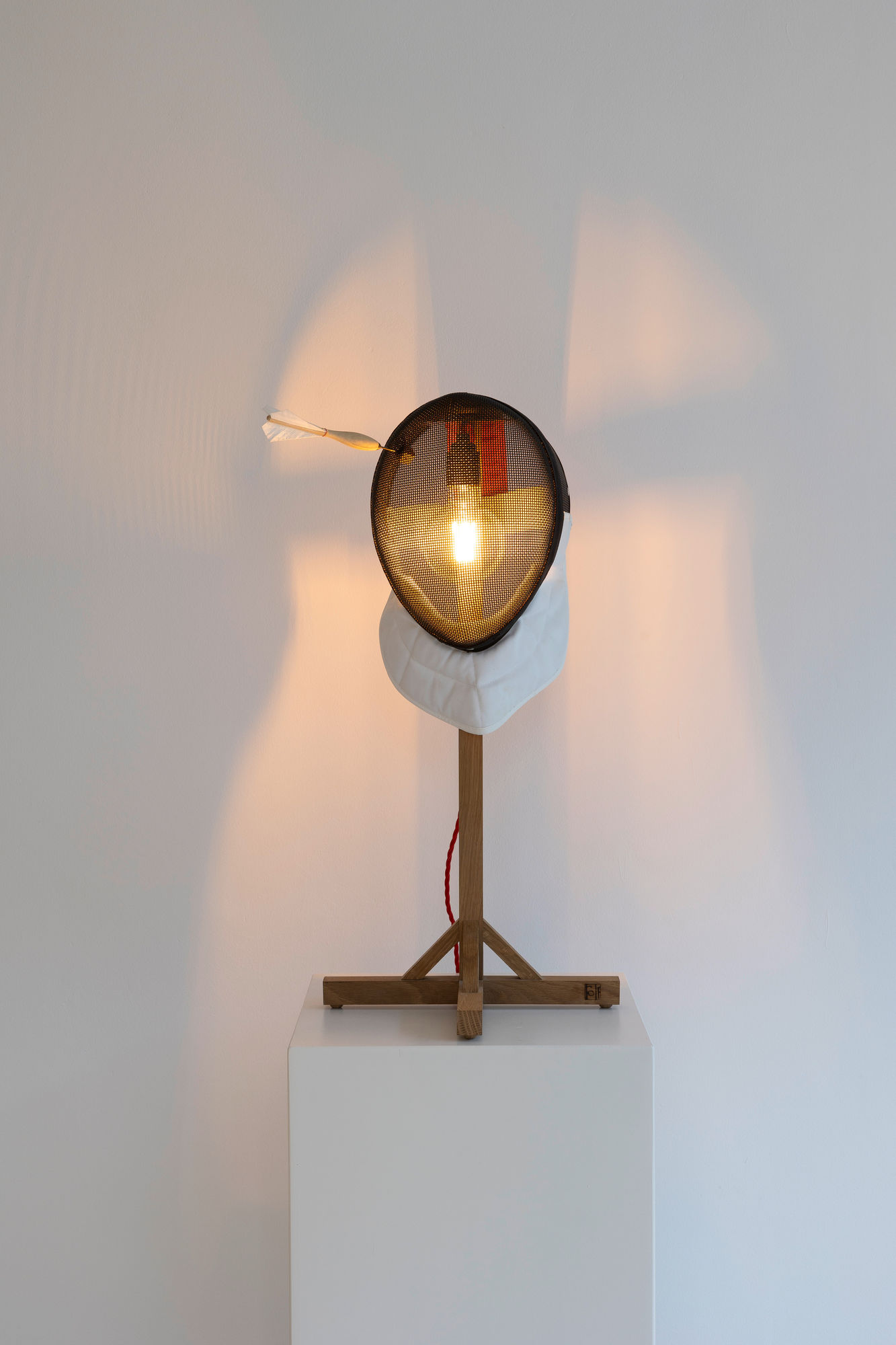 Rolf Sachs, Fencing Mask Lamp, 2013-2023
