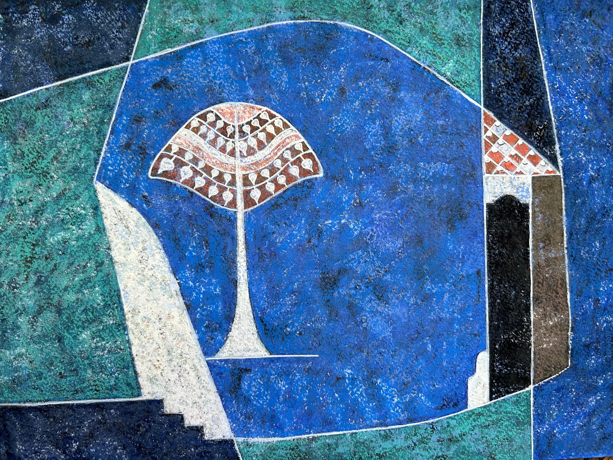 Channa Ekanayake, Red Tiles II, 2024