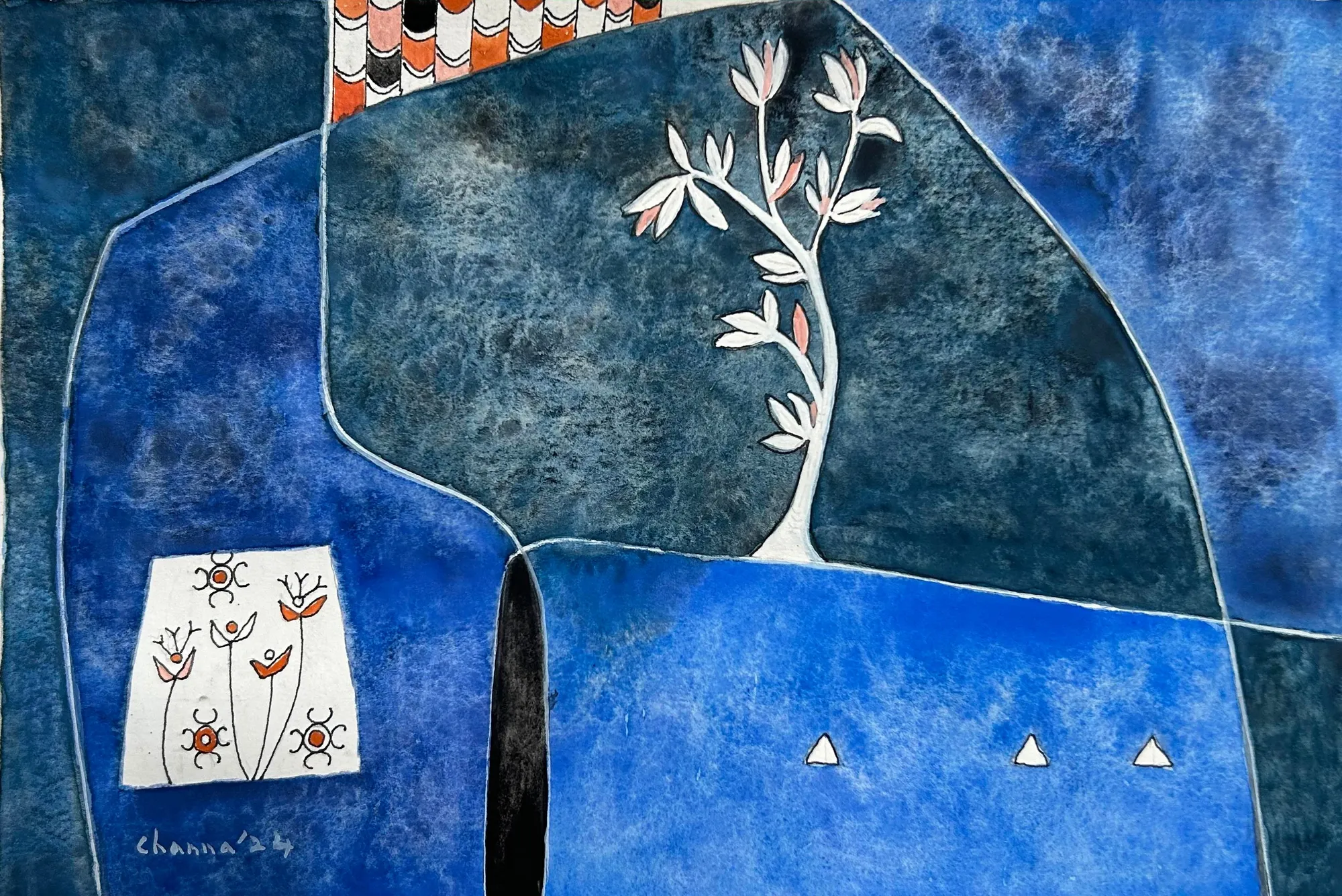 Channa Ekanayake, Sapu Tree with a Pond, 2024