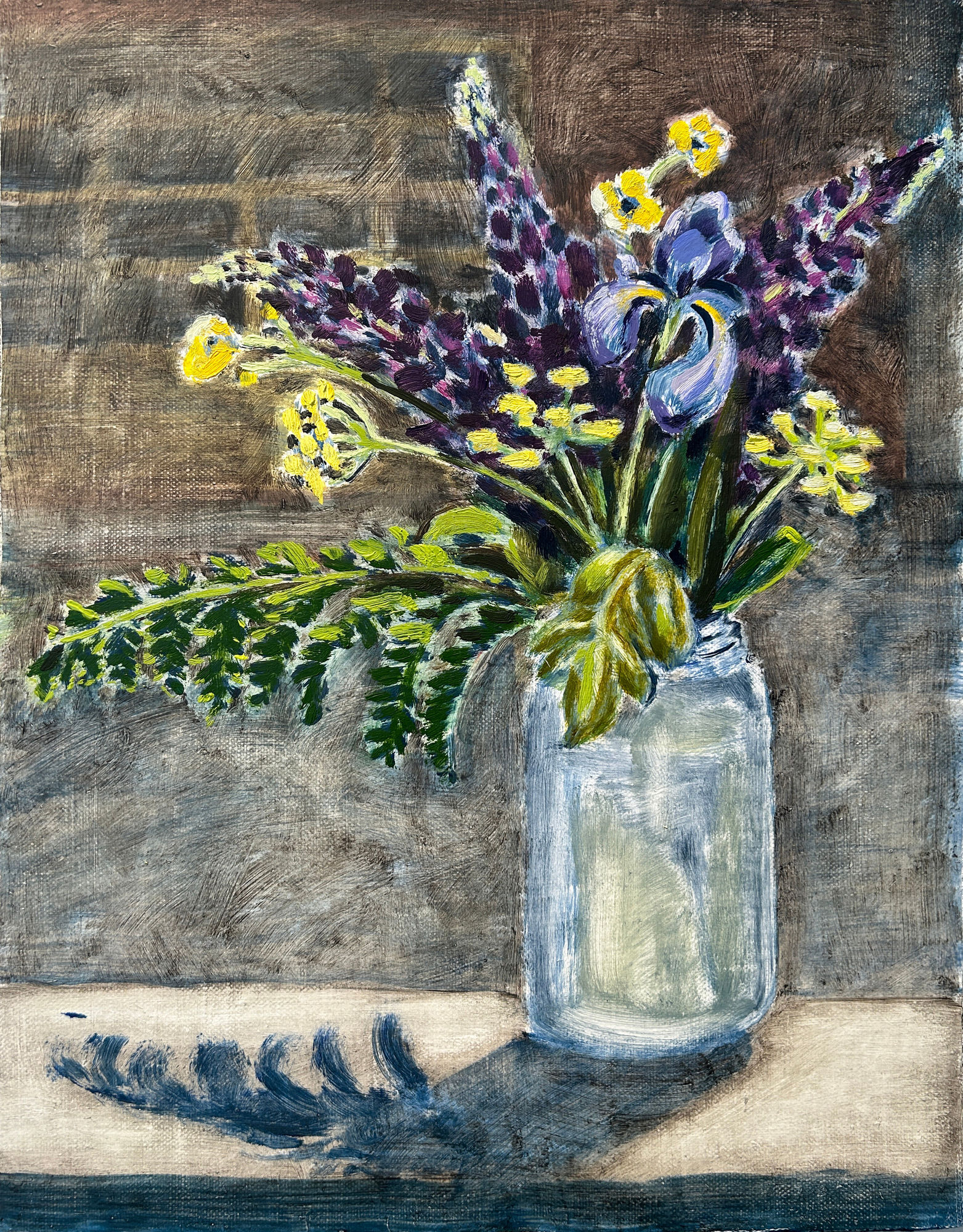 Tessa Greene O'Brien, Lupines in Nalgene, Castine, 2024