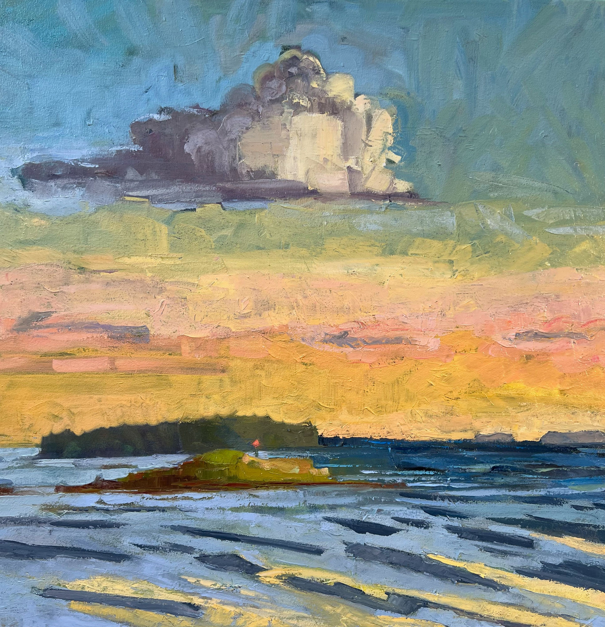 Louise Bourne, Green Ledge, Resolution, Cloud, 2022