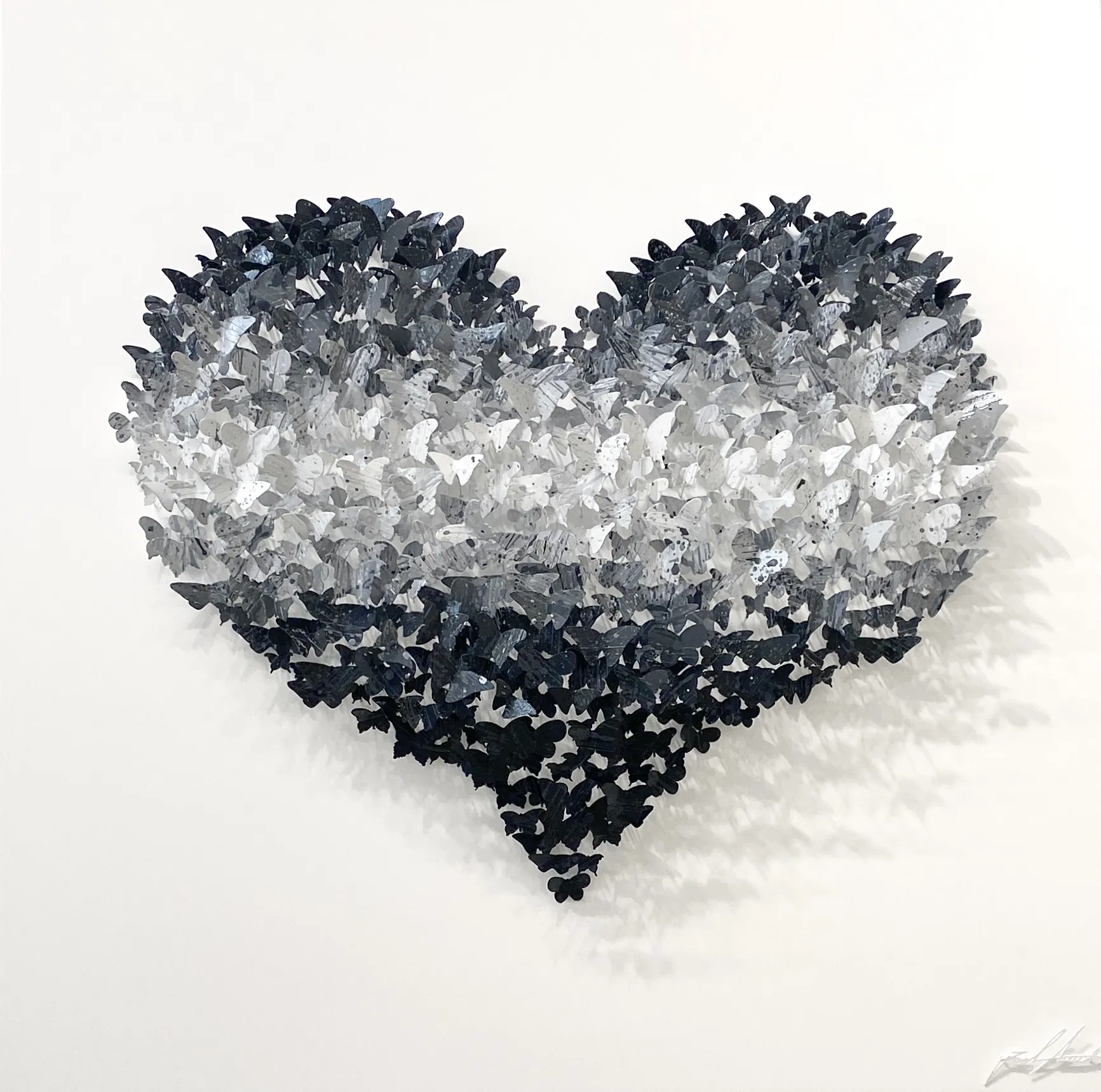 Joel Amit, Flying Love (White with Black Butterfly)