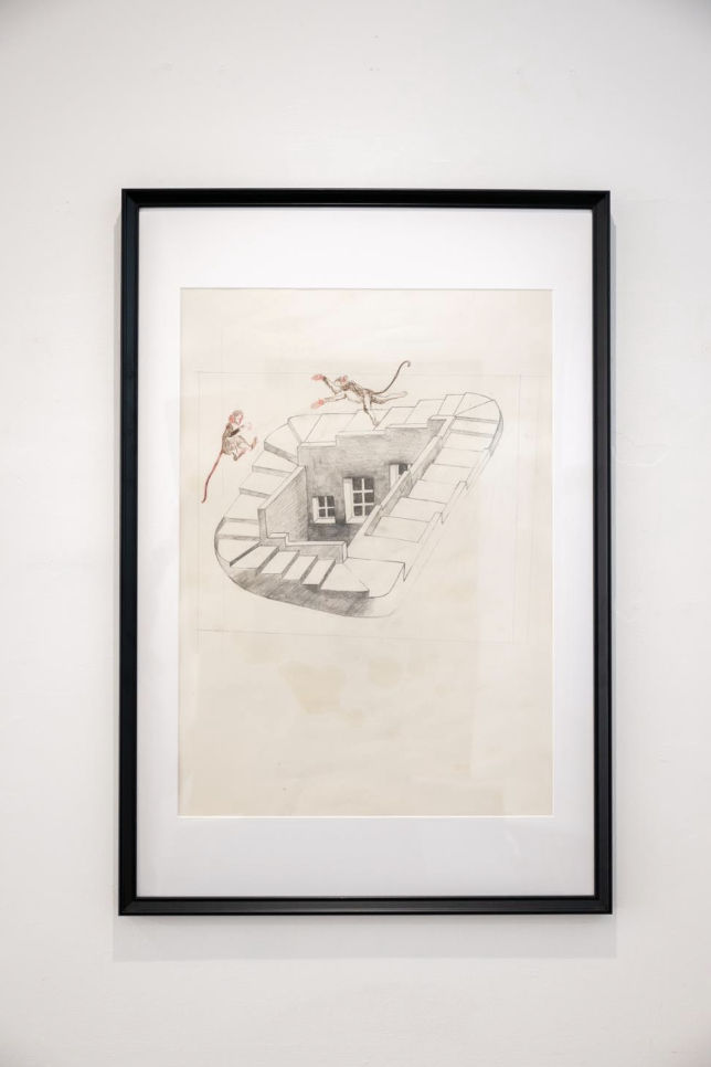 Diogo Gama, Staircase in Loop (Drawing Exercise), 2021