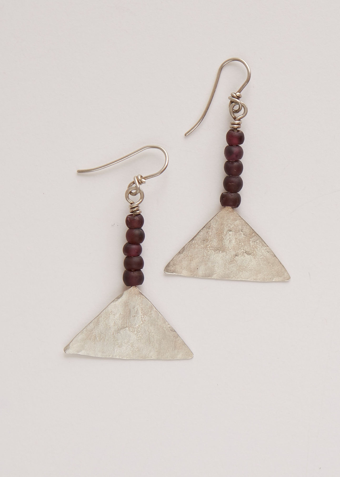 Breon O'Casey, Silver and amethyst earrings