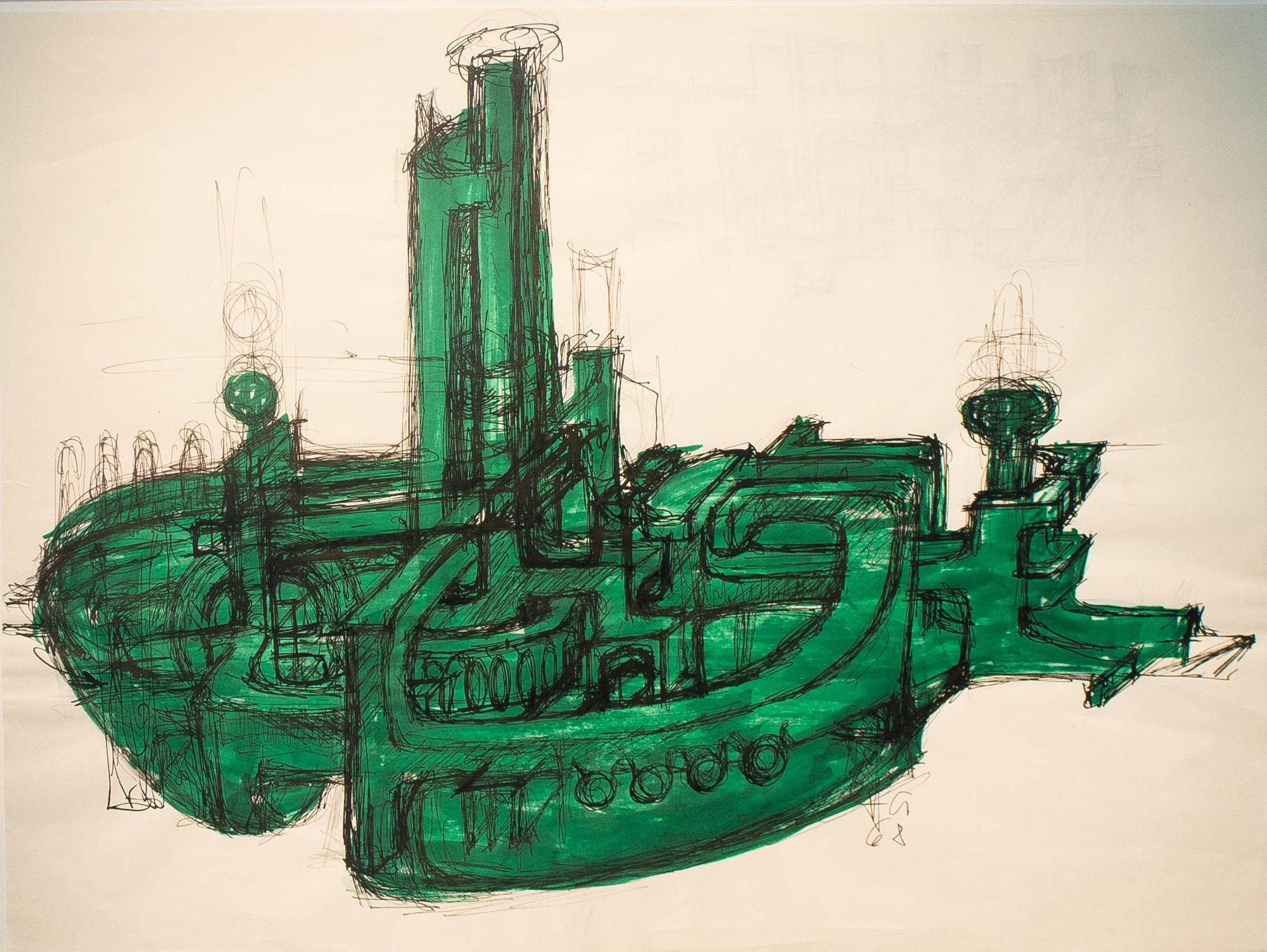 Helmuth Gsöllpointner, Ohne Titel, 1968