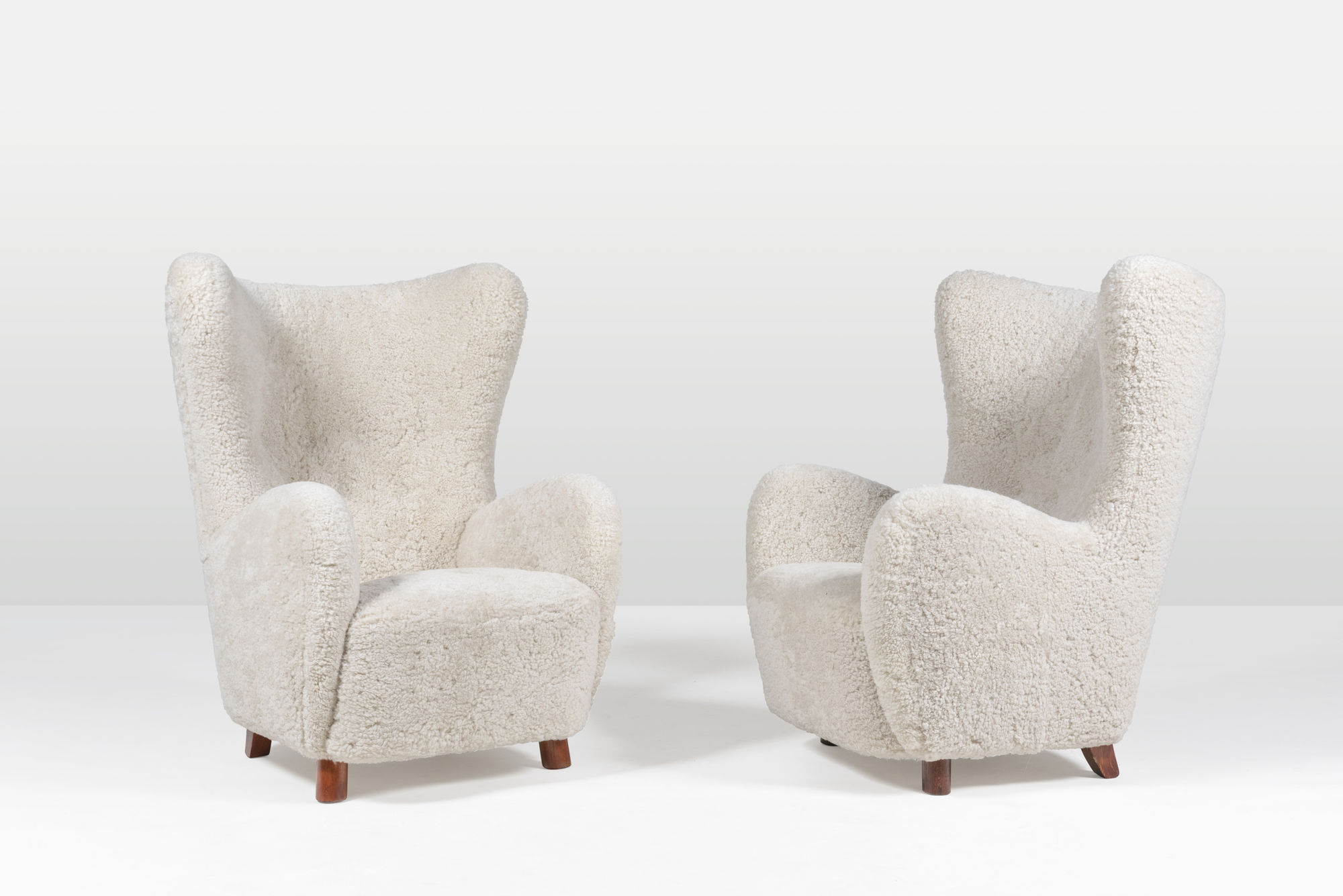 Mogens Lassen, Pair of highback armchairs, 1930