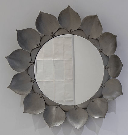 Archive, Arts & Crafts Flower Mirror And Candleholder