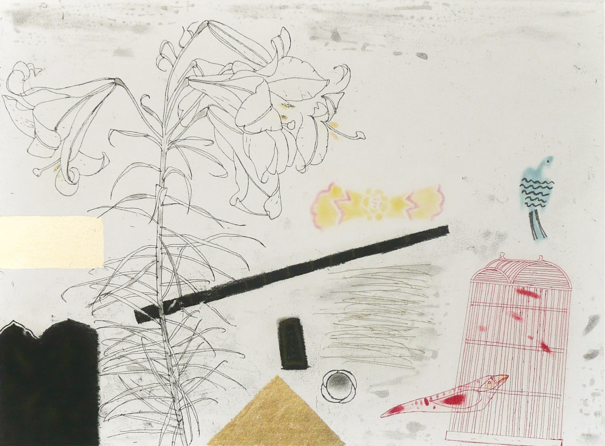 Elizabeth Blackadder, Still Life with Lily and Flute, 1990