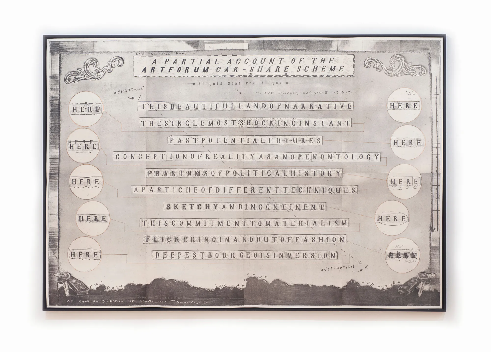 David Osbaldeston, Artforum Car Share (Cut up the Present and the Future Leaks Out)