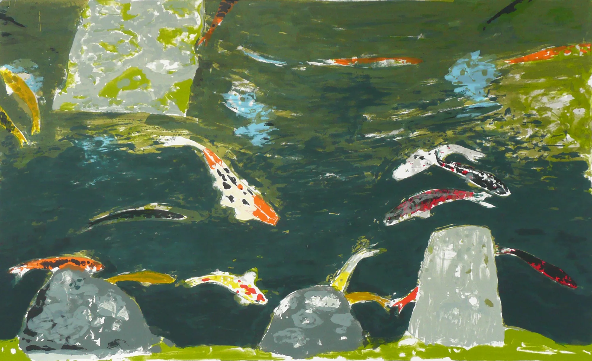 Elizabeth Blackadder, Koi Carp, Chion-In, Kyoto, 1997