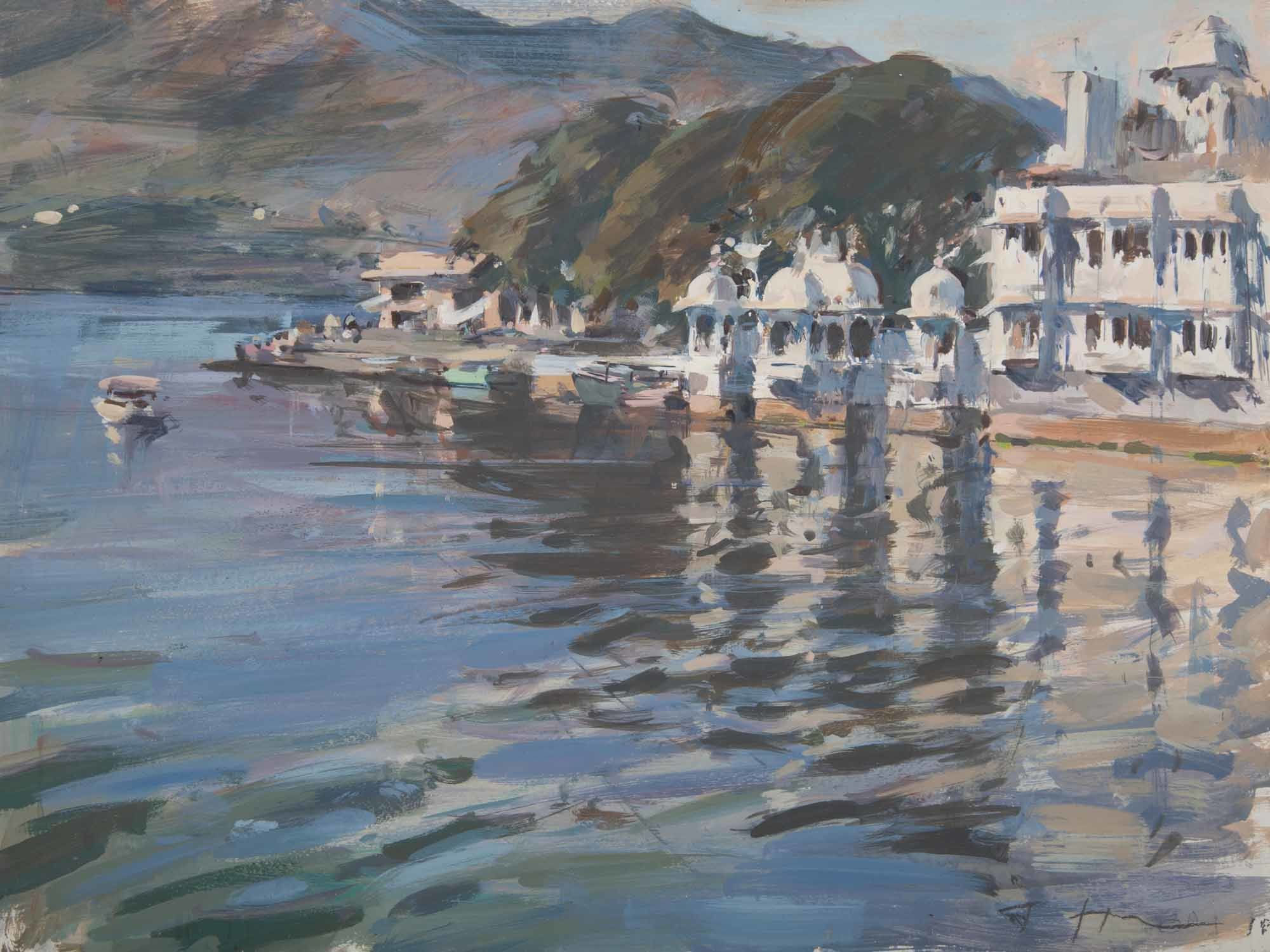 Tom Hoar, Amet Haveli across Lake Pichola, Early Morning