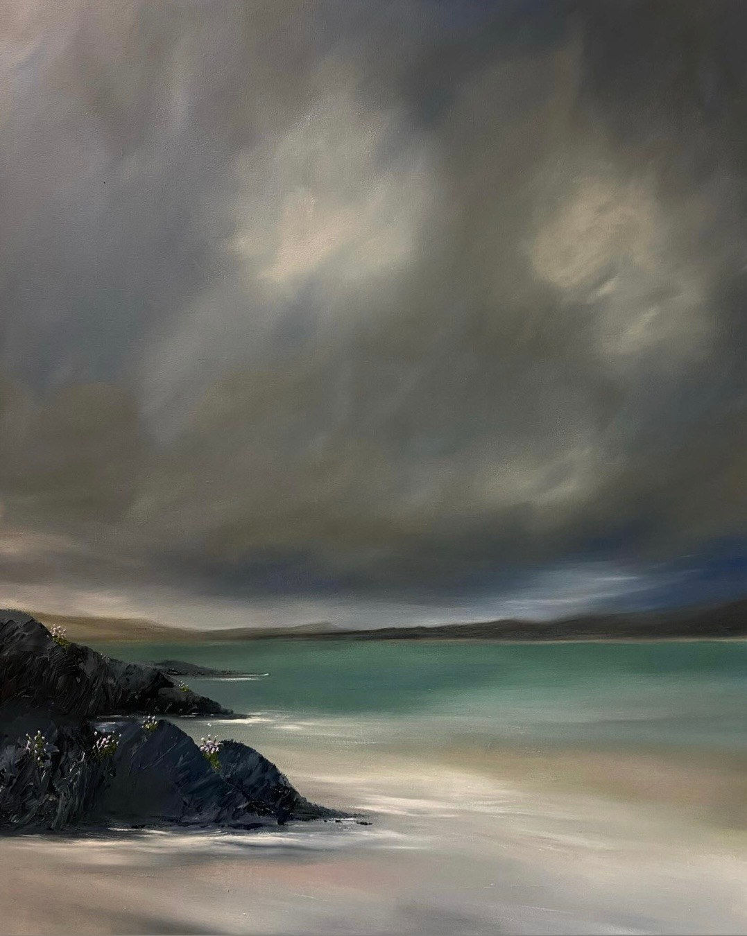 Gill Knight, Rocks and Sea Pinks, Arisaig