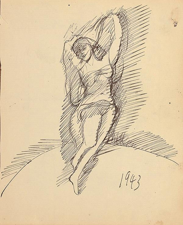 Francis Newton Souza, Untitled (Nude), 1943