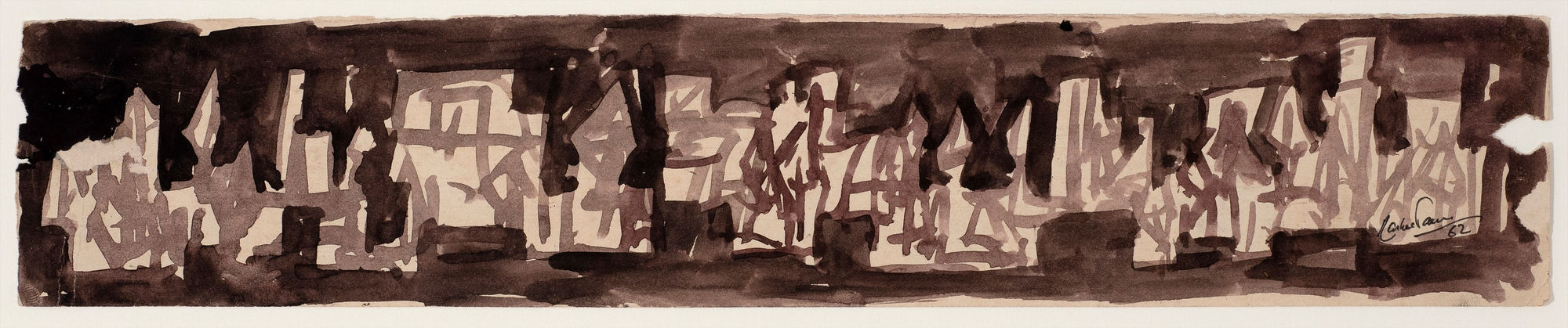 Rasheed Araeen, Untitled (Cityscape), 1962