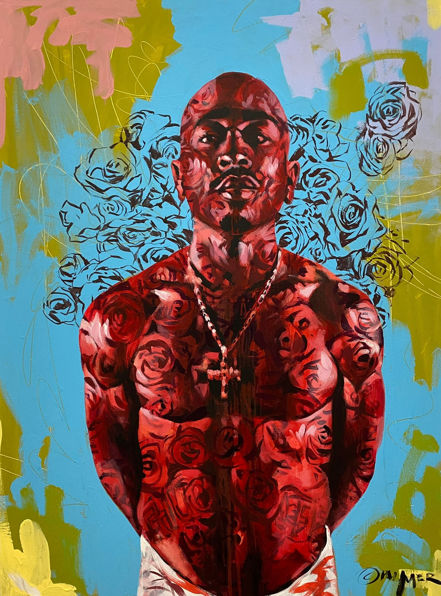 Charly Palmer, Tupac/Roses, 2022