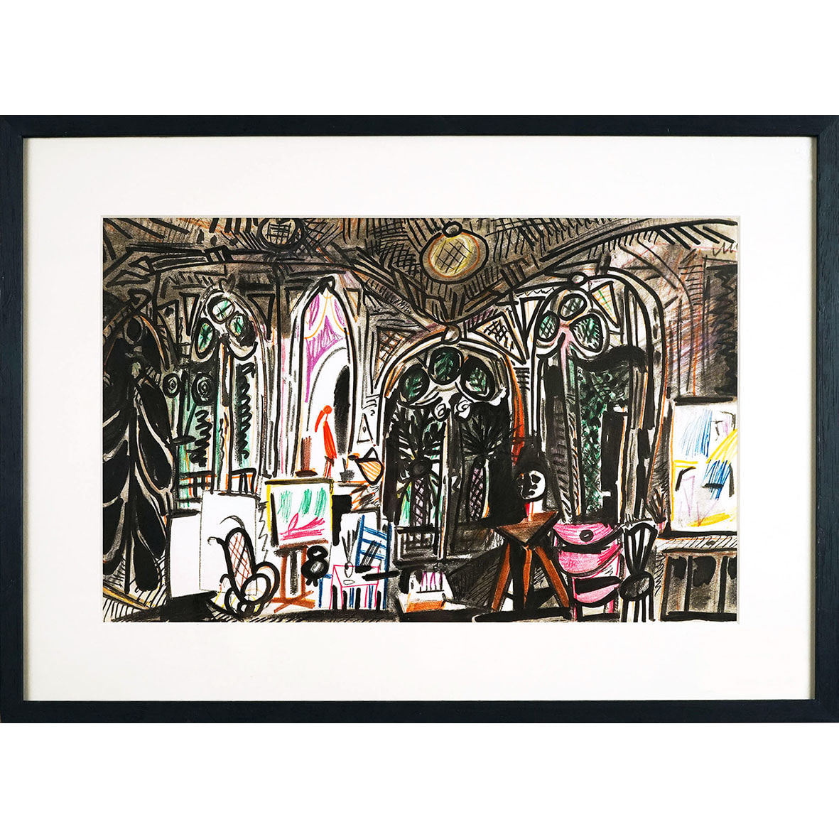 Pablo Picasso, Carnet de Californie - Interior I, 1959