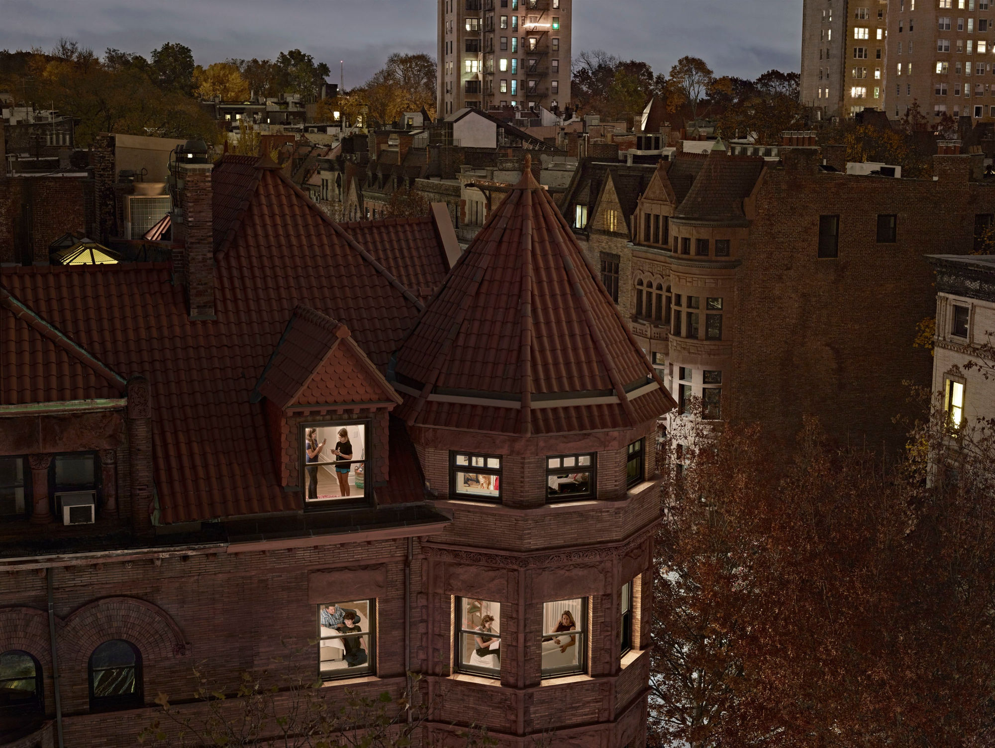 Gail Albert-Halaban, Chiclet Mansion, Park Slope, New York, 2017