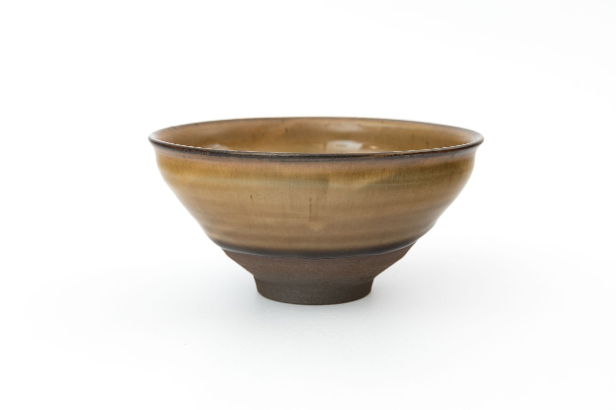 Noriyuki Furutani, Yellow Tenmoku Tea Bowl (fired in anagama kiln) - 黄天目茶盌 (穴窯焼成)