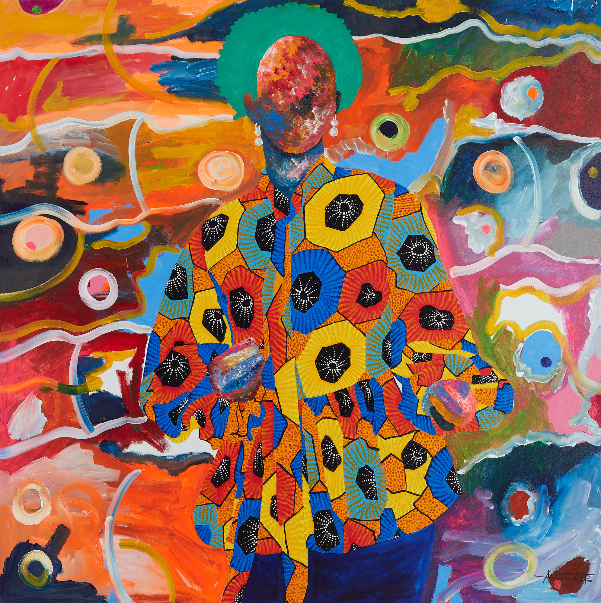 Ajarb Bernard Ategwa, My new wax collection #1, 2021