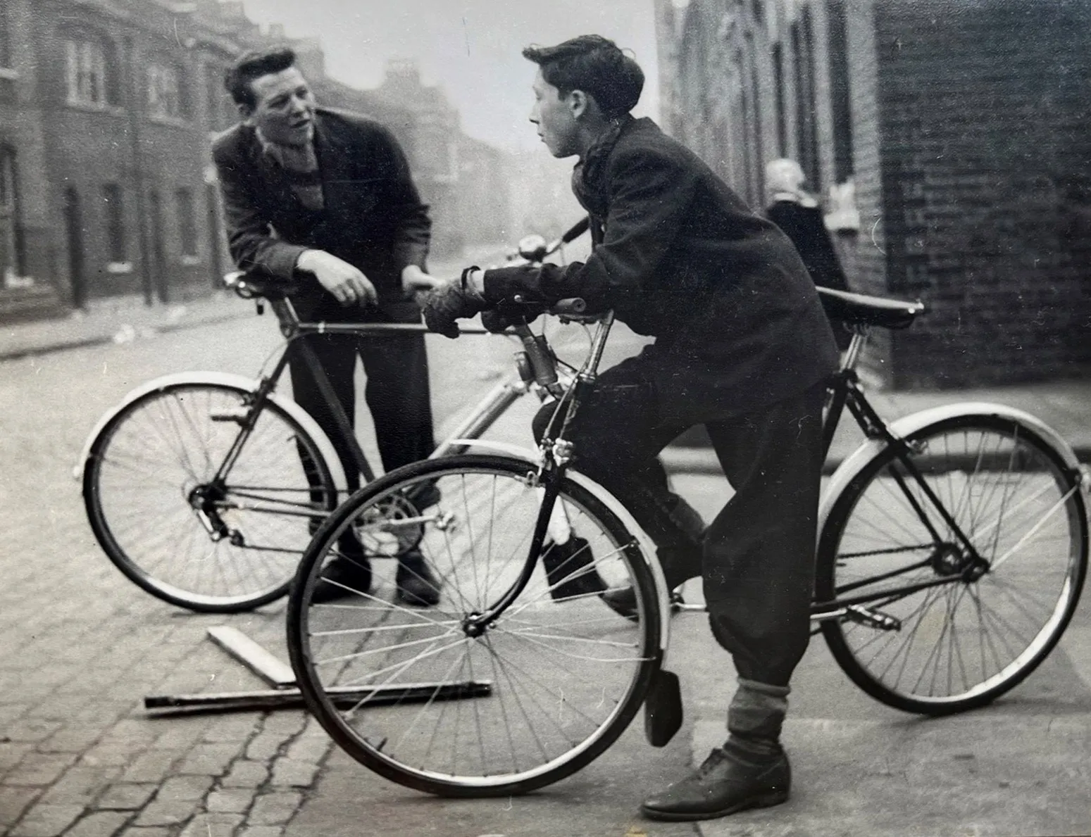 Nigel Henderson, Untitled (Bicycles and two boys) , 1949-54