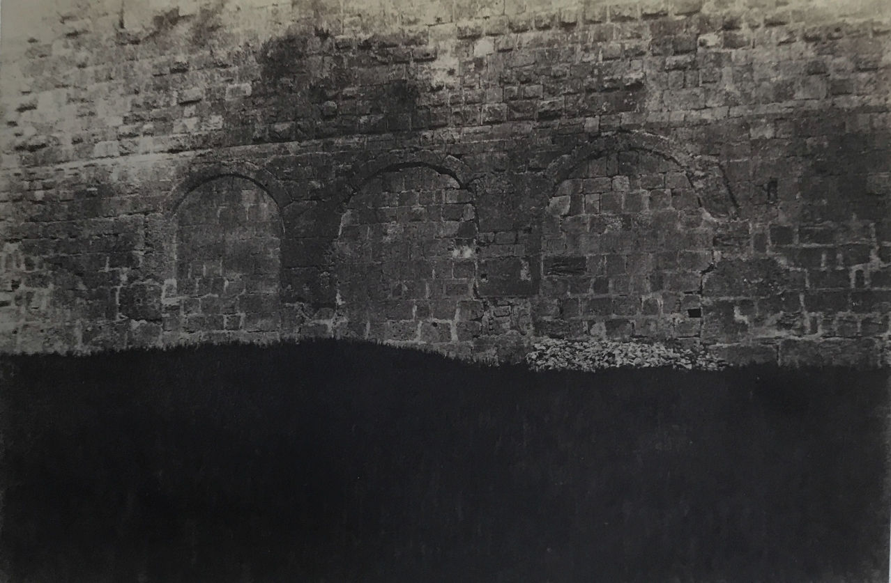 Auguste Salzmann, Jerusalem, The temple enclosure with Three Romanesque Doors, 1854