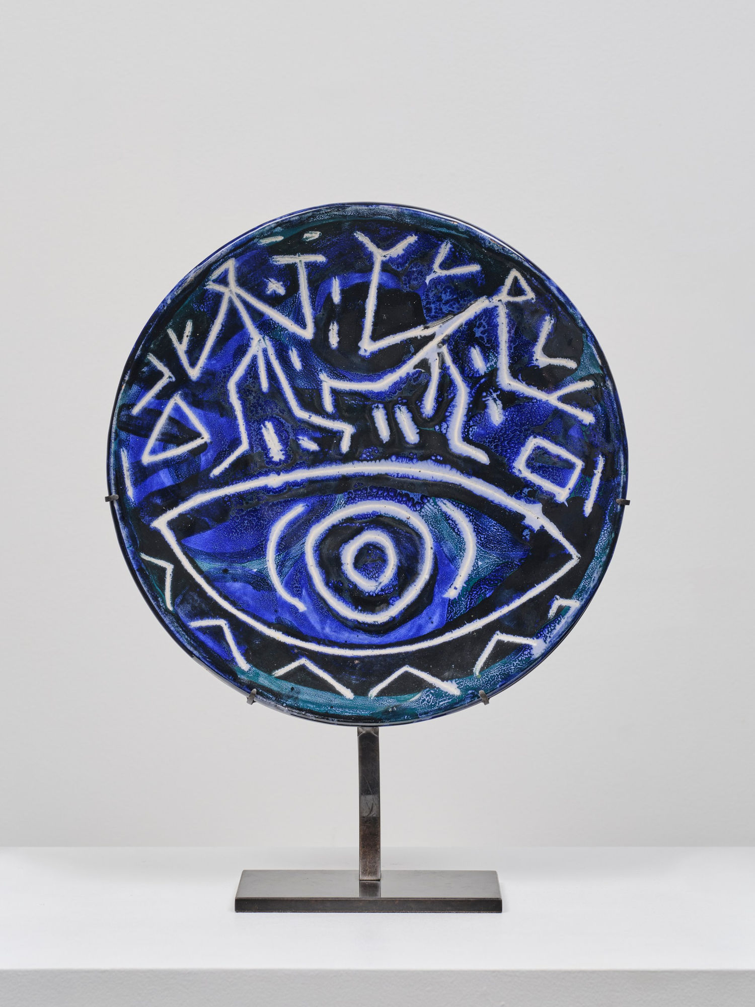 A.R. Penck, Plate (motif with 2 figures), 1989