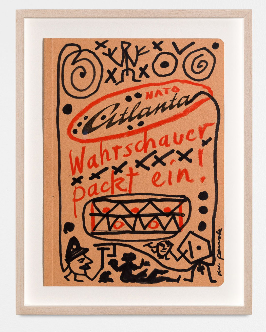 A.R. Penck, Wahrschauer packt ein!, 1990