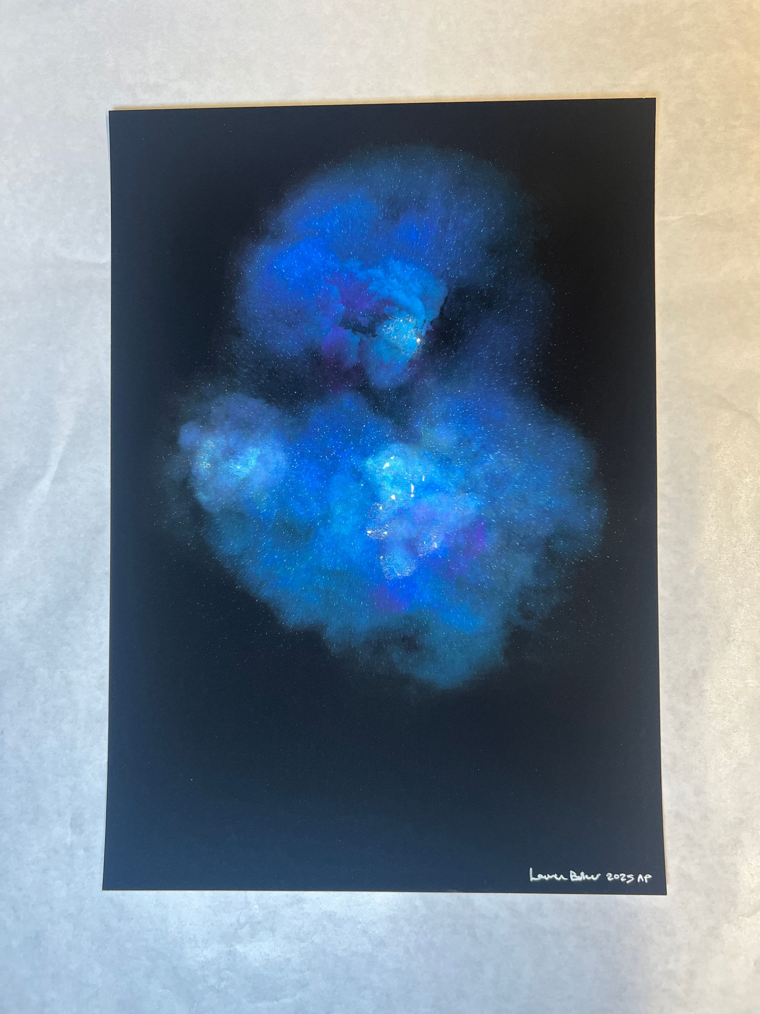 Lauren Baker, .GALAXY EXPLOSION - BLUE A4 AP £75, 2025