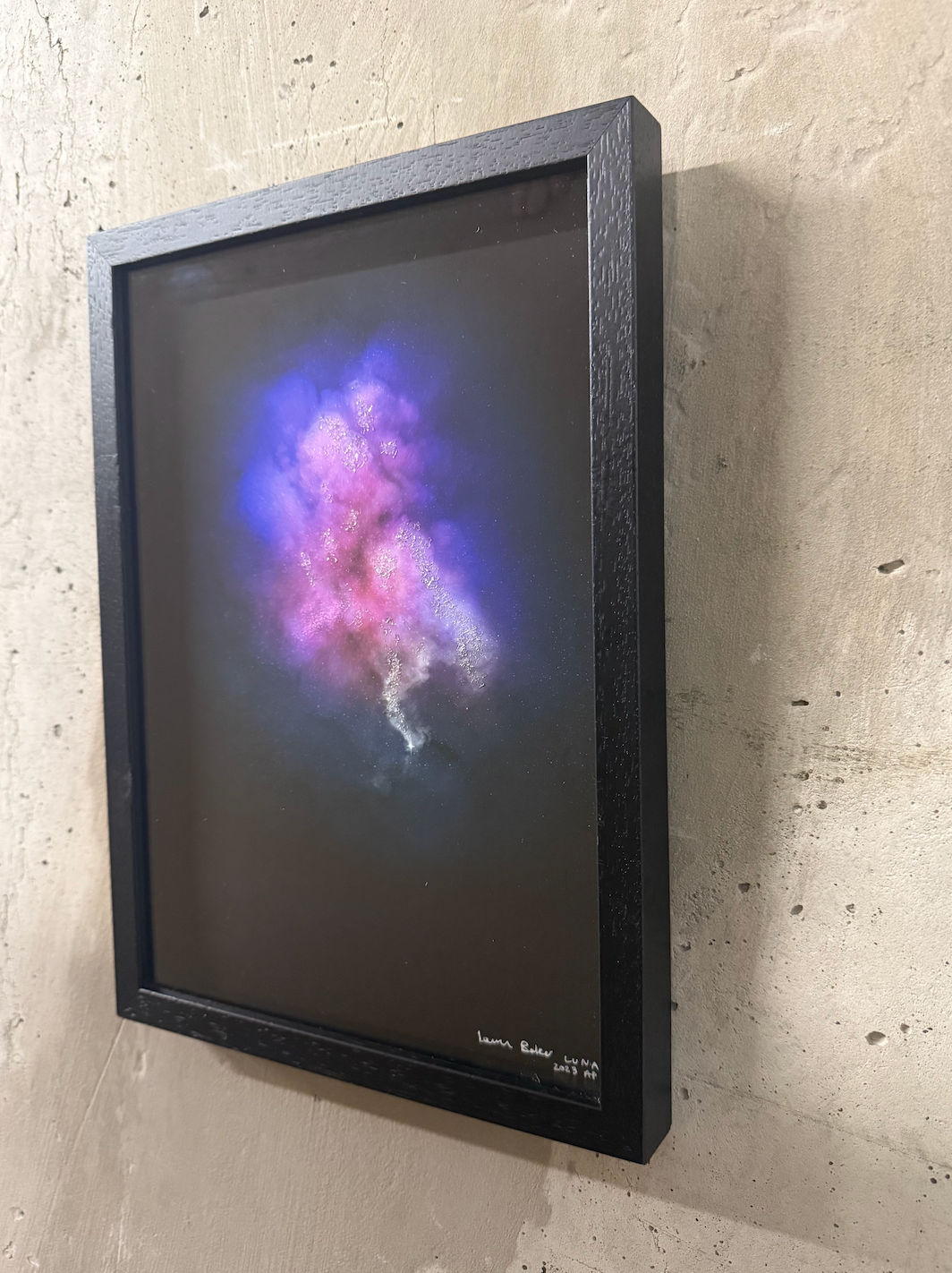 Lauren Baker, .Galaxy Explosion - Purple - AP Test A4 framed