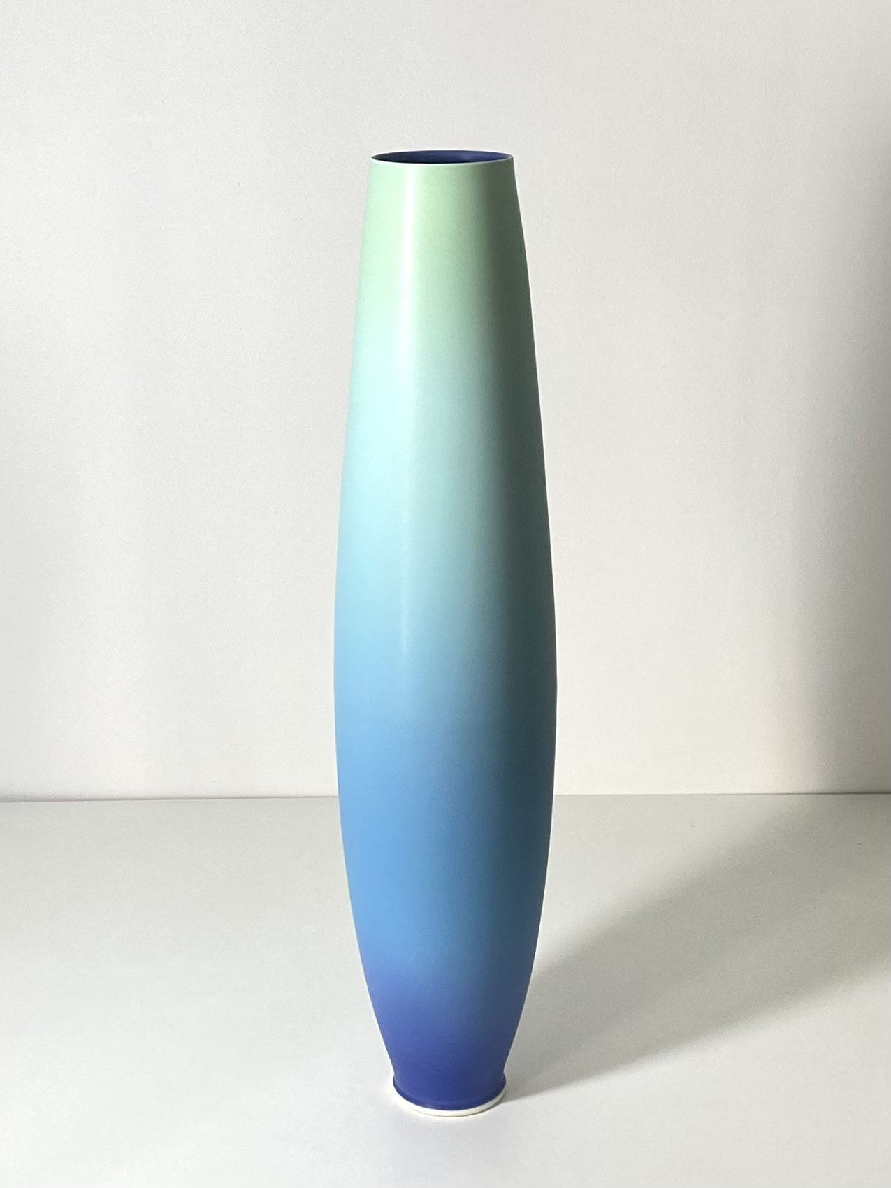 Anna Silverton, Porcelain Vase 0 Coastal Graduation Blues and Greens, 2024