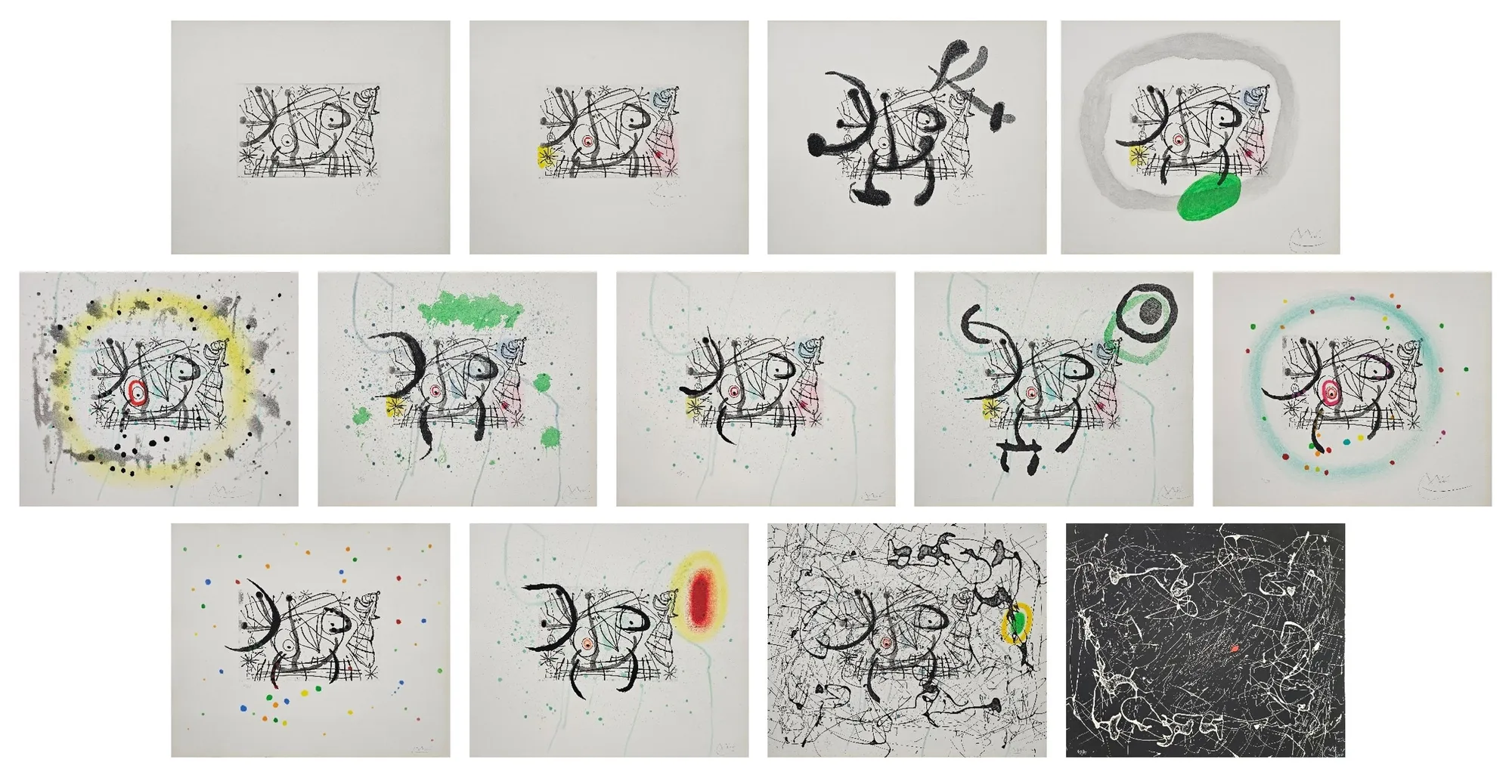 Joan Miró, The Complete Set of 'Fissures', 1969