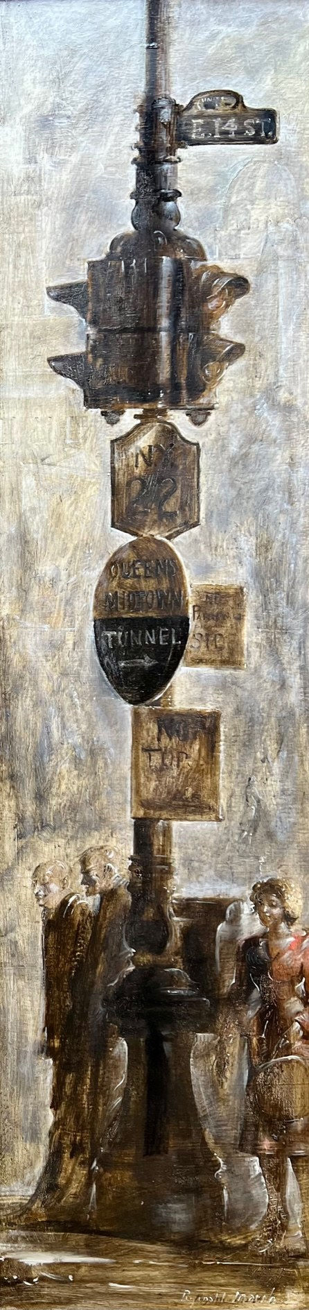 Reginald Marsh, Traffic Post, 14th Street, 1952