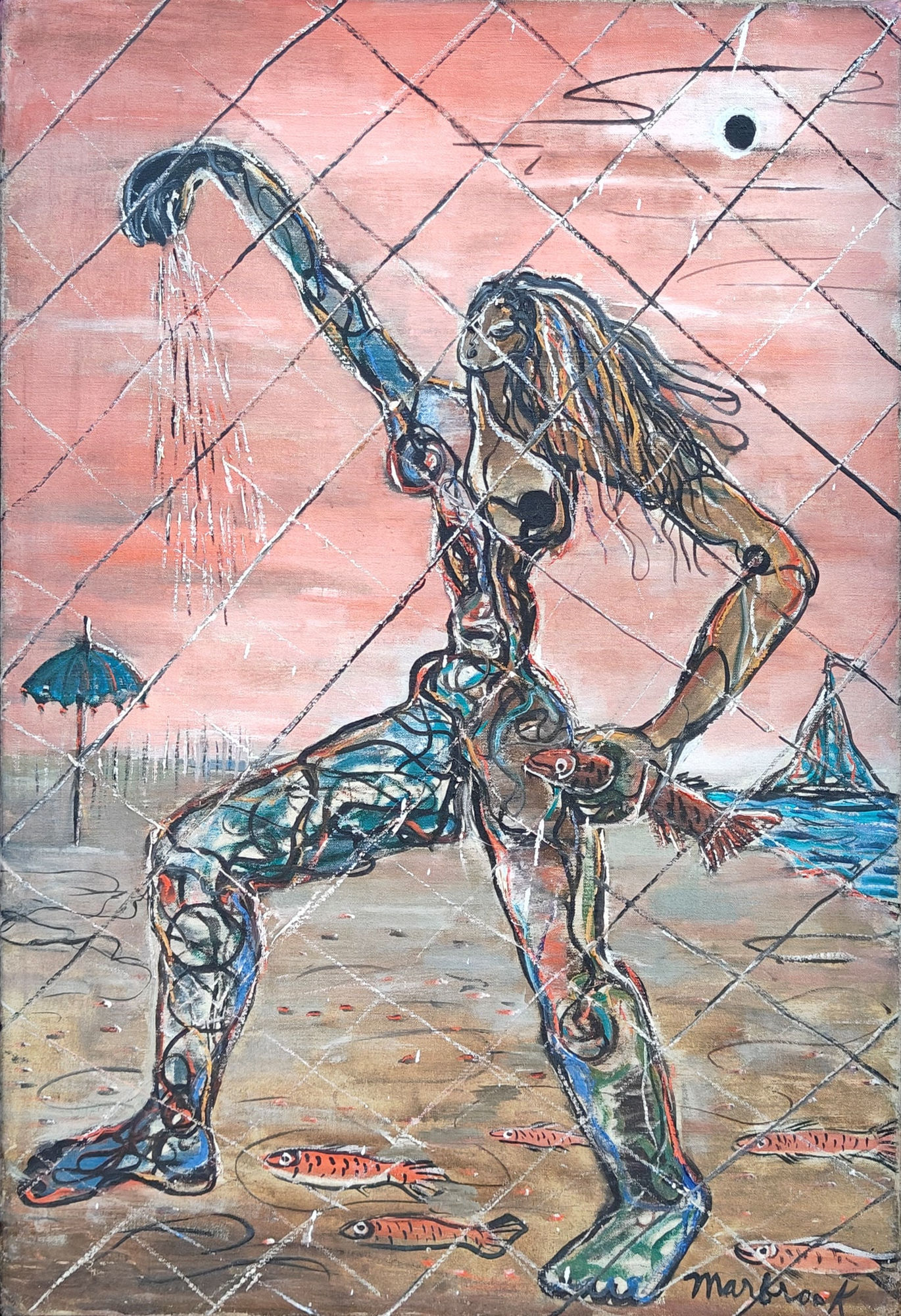 Juanita Guccione, Woman with Fish, c. 1946